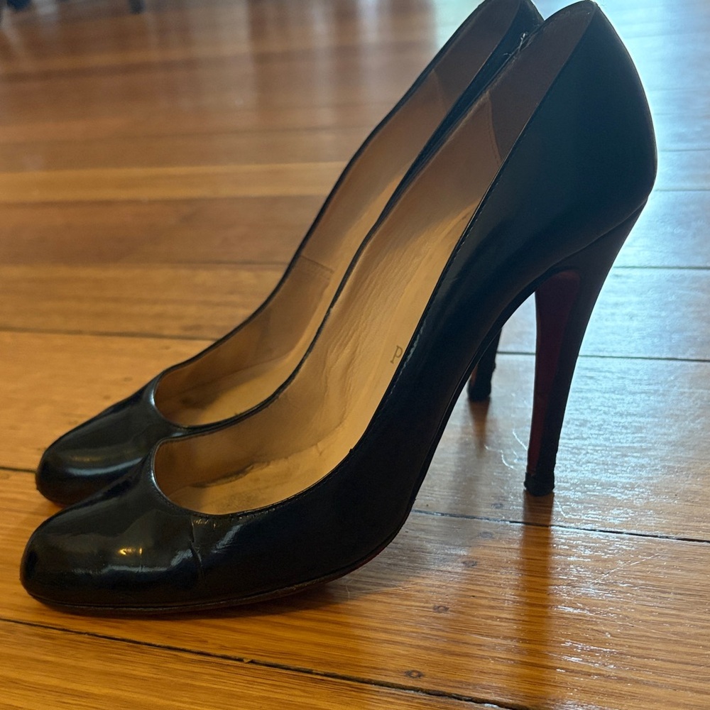Christian Louboutin Black Leather Heels
